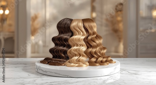 Synthetic wavy hair extensi...