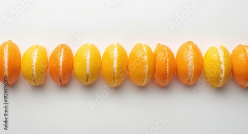 Bright peeled citrus fruits...