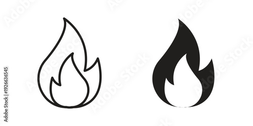 Fire icon collection with multiple styles. EPS10
