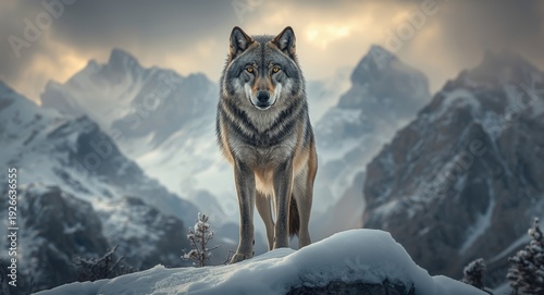 intrepid wolf standing firm...