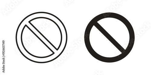 Forbidden icon collection with multiple styles. EPS10