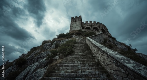 Old fortress on rocky hill ...
