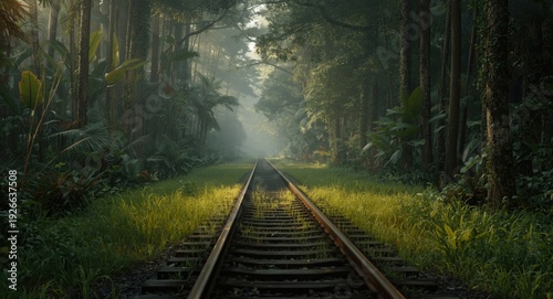 Railway tracks running thro...