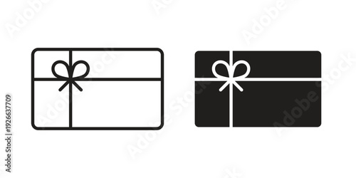 Gift card icon collection with multiple styles. EPS10