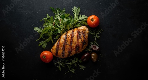 Healthy grilled chicken bre...