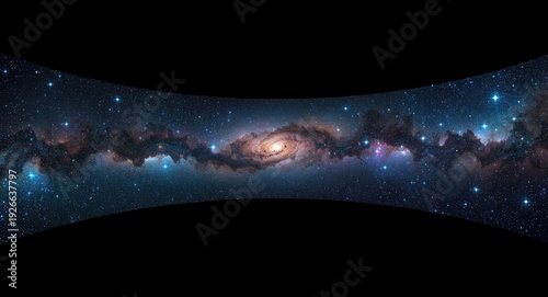 Panoramic 3D cartoon space ...