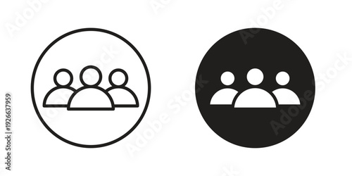 Group icon collection with multiple styles. EPS10