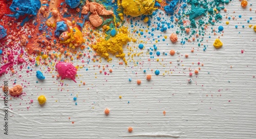 vivid paint splatters layer...