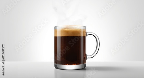 Crystal clear mug holding a...