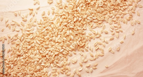 Top view of scattered oats ...