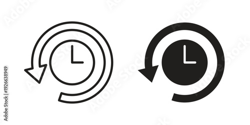 History icon collection with multiple styles. EPS10