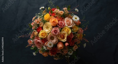 Cheerful bouquet of multico...