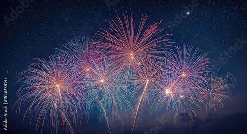 Vibrant fireworks display c...