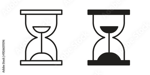 Hourglass icon collection with multiple styles. EPS10