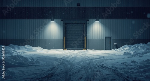 Snow covered empty loading ...
