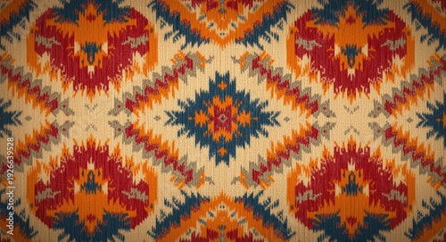 Colorful ethnic ikat patter...