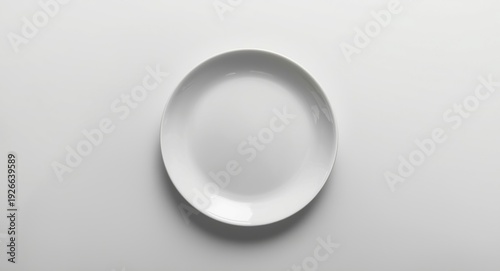 Minimal white ceramic plate...