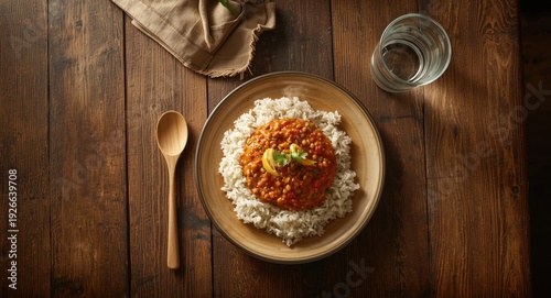 Traditional lentil and rice...