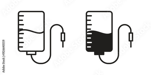 IV bag icon collection with multiple styles. EPS10