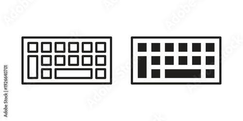 Keyboard icon collection with multiple styles. EPS10