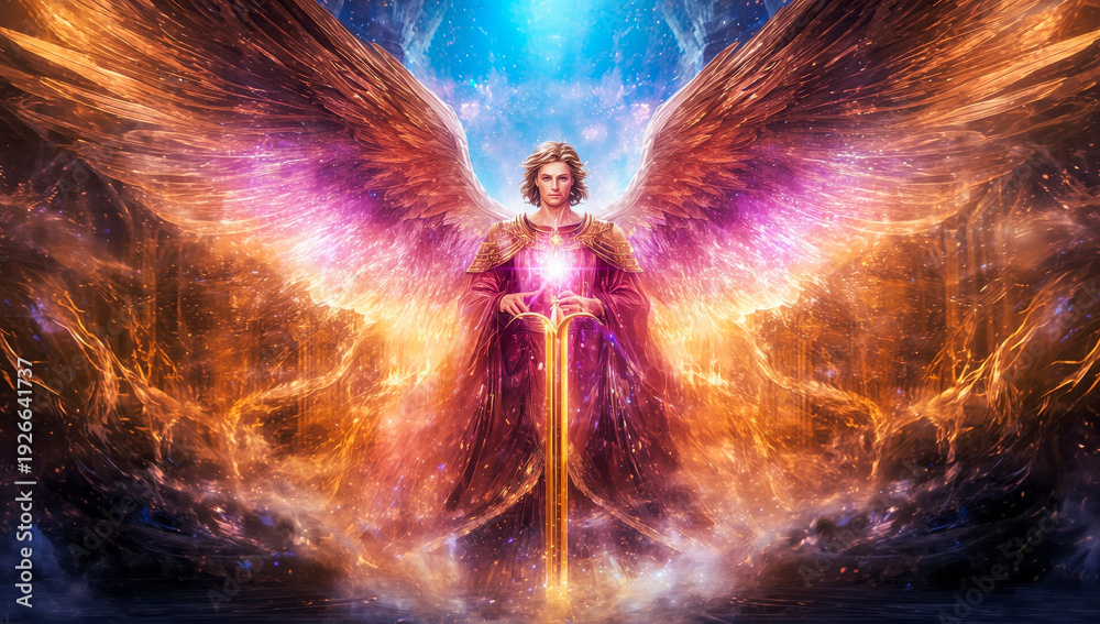 Naklejka premium Archangel Michael, the Watcher of the South