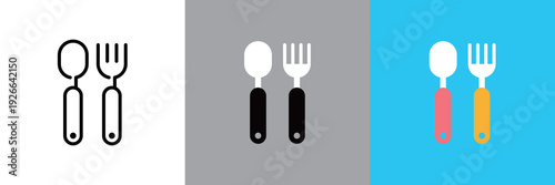 スプーンとフォークのアイコン