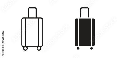 Luggage icon collection with multiple styles. EPS10