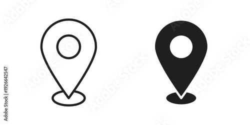 Map icon collection with multiple styles. EPS10