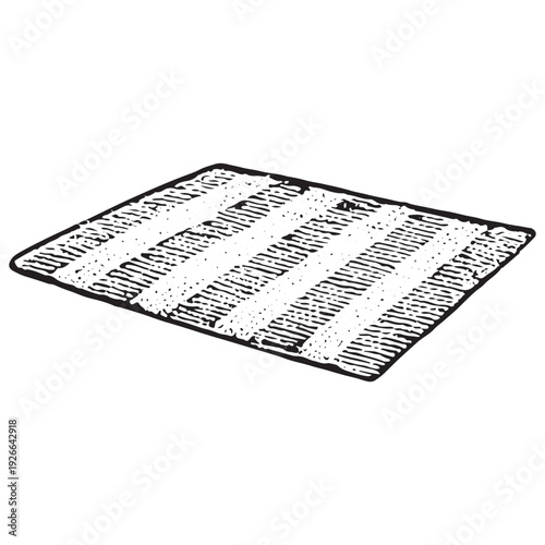 Striped Picnic Blanket Vector for Summer Park Essentials