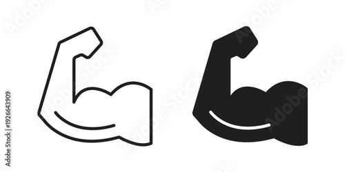 Muscle icon collection with multiple styles. EPS10