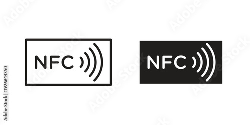 NFC icon collection with multiple styles. EPS10