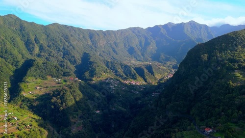 Aerial View of Green Valley Village, Madeira Island Portugal
