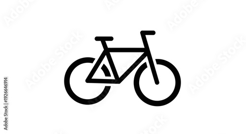 Bicycle Icon Black Simple Design.