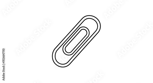A single metal paper clip.