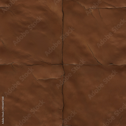 Seamless Brown Leather Texture Background - Digitally Generated CG Surface
