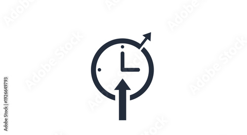 Clock with arrows turning time.