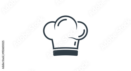 Chef hat icon simple design.