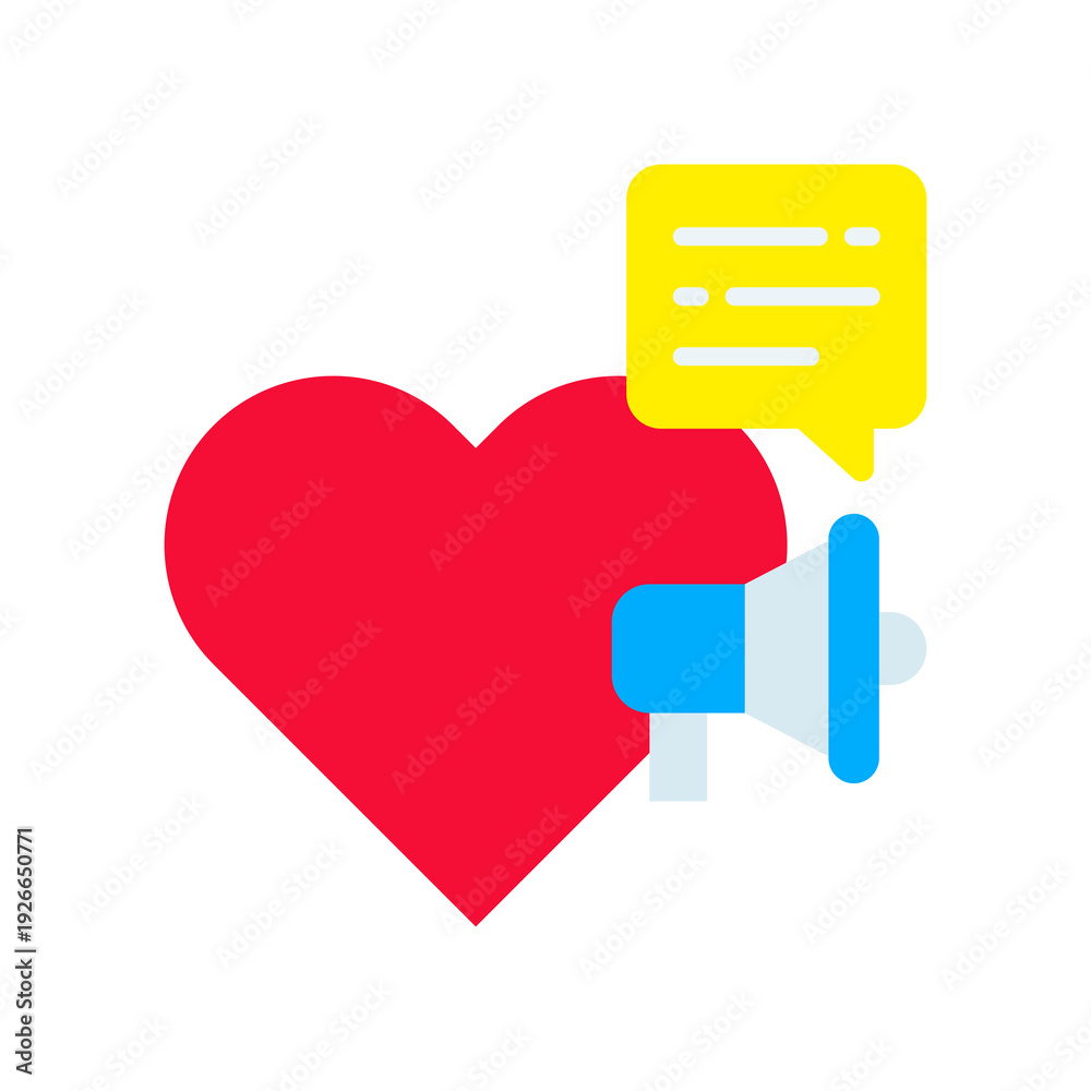 Fototapeta premium Campaign flat icon