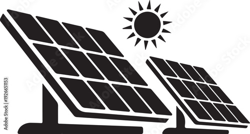 Solar panels and sun renewable energy sustainable energy