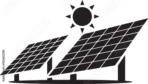 Solar panels with sun renewable energy photovoltaic