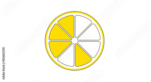 Lemon Wedge Segments Sliced Fruit.