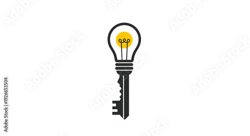 Light Bulb Shaped Key Design Concept.