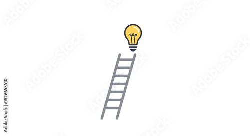 Light Bulb on Top of Ladder.