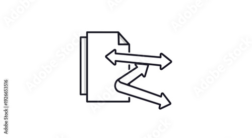 Paper document with multiple arrows.