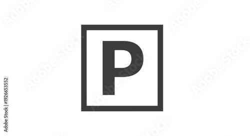 Parking sign with letter P.