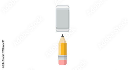 Pencil and Eraser Stationery Supplies.