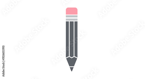 Pencil with pink eraser on top.