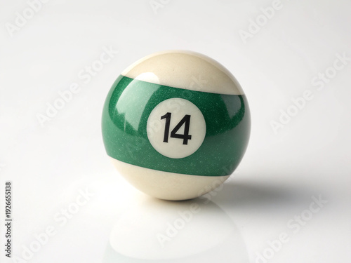pool ball number fourteen	
