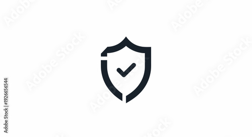 Shield Icon with Checkmark Security Symbol.