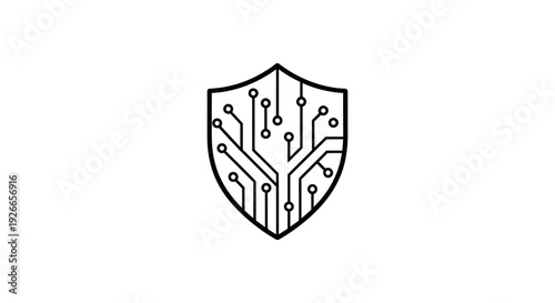 Shield with circuit board design.
